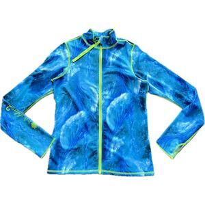 Tutublue Women's Full-Zip Rash Guard Blue Full Coverage XL Blue UPF 50 High Neck